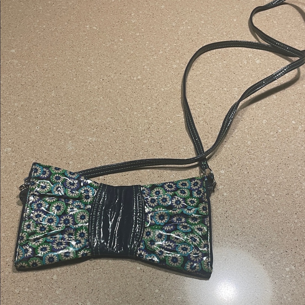 Vera Bradley Navy and Green Floral Crossbody Bag